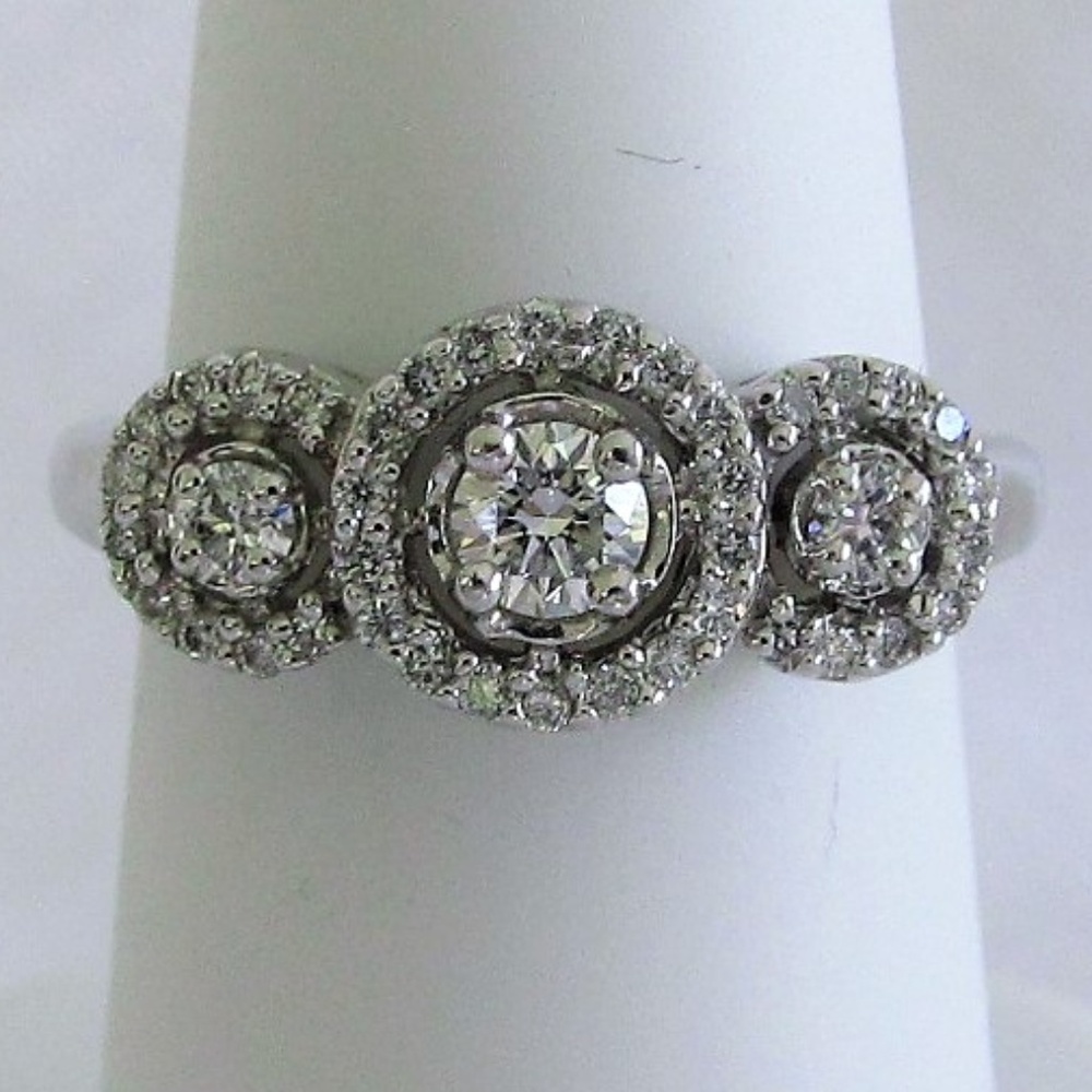 3/4 Carat Diamond Engagement Ring 14k White Gold!
